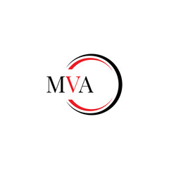 MVA logo. MVA set , M V A design. White MVA letter. MVA, M V A letter logo design. Initial letter MVA letter logo set, linked circle uppercase monogram logo. M V A letter logo vector design.	
