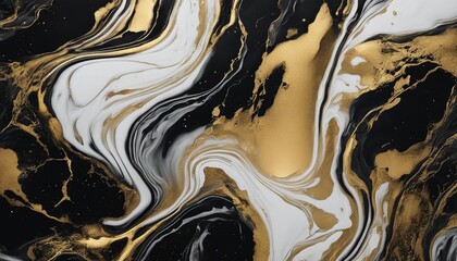Gold abstract black marble background art paint pattern ink texture watercolor white fluid wall 