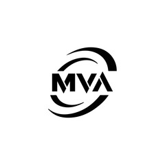 MVA logo. MVA set , M V A design. White MVA letter. MVA, M V A letter logo design. Initial letter MVA letter logo set, linked circle uppercase monogram logo. M V A letter logo vector design.	
