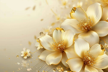 Fototapeta na wymiar Gold Flower background