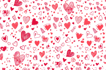 Seamless Pastel Valentine Hearts Pattern