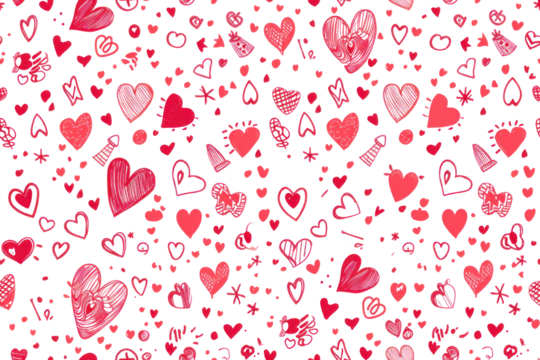Seamless Pastel Valentine Hearts Pattern