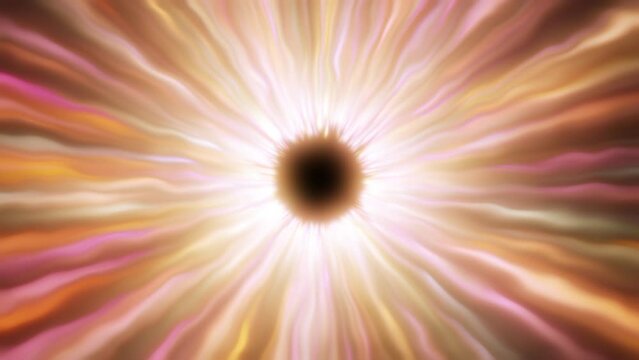Abstract lines radiating from a black hole