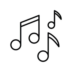 musical note icon with white background vector stock illustration