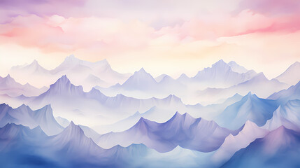 Majestic mountains, panoramic peaks PPT background