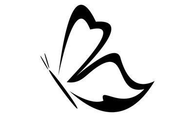 black butterfly icon logo