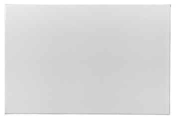 Blank white canvas on stretcher isolated