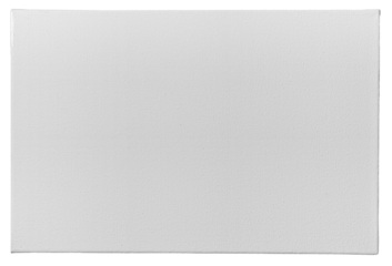 Blank white canvas on stretcher isolated