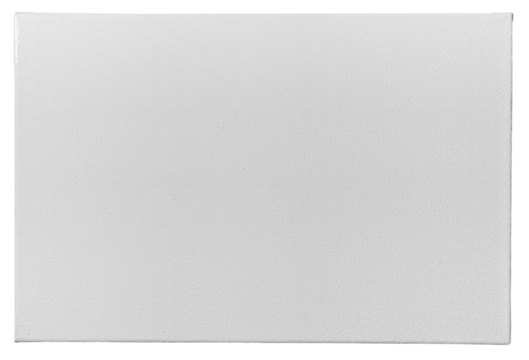 Blank white canvas on stretcher isolated