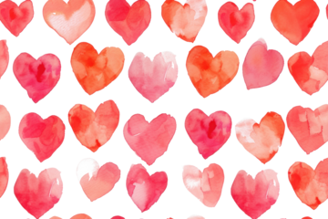 Pastel Valentine Hearts Seamless Pattern