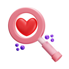 3D illustration of find love