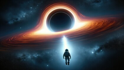 Naklejka premium Black hole - Voyager at the Event Horizon