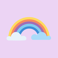 vector flat colorful rainbow concept