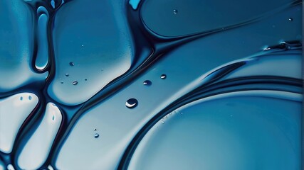 water drops on glass background blue and curve line