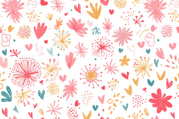 Pastel Valentine Hearts Seamless Pattern