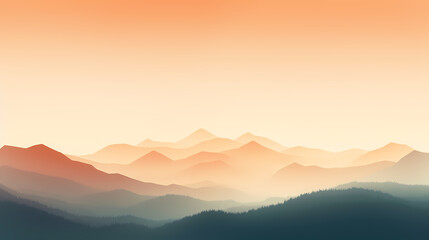 Majestic mountains, panoramic peaks PPT background