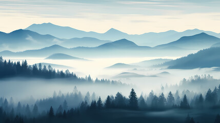 Obraz premium Majestic mountains, panoramic peaks PPT background