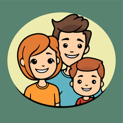 cute family vector illustartion