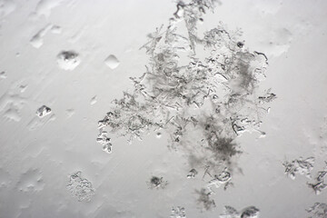 Water freezing in a glass