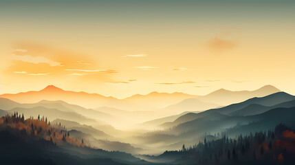 Obraz premium Stunning mountains, panoramic peaks PPT background