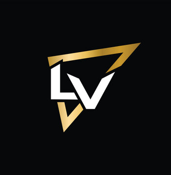 LV letter logo design vector template, letter LV, VL with triangle