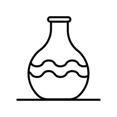 vase icon with white background vector stock illustration
