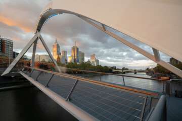
Evan Walker Bridge, Southbank Pedestrian Bridge, Southbank, Victoria, Melbourne
