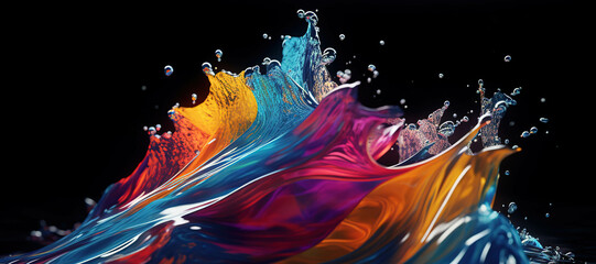 colorful watercolor ink splashes, paint 97