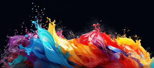 colorful watercolor ink splashes, paint 98