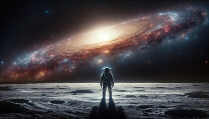 Astronaut Gazing at the Cosmic Vista - 727844892