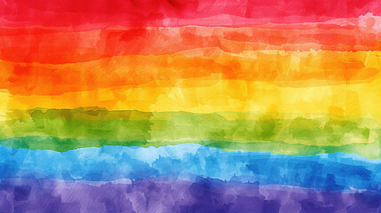 Cool rainbow flag in colorful comic style illustration. LGBTQ and pride month concept.
