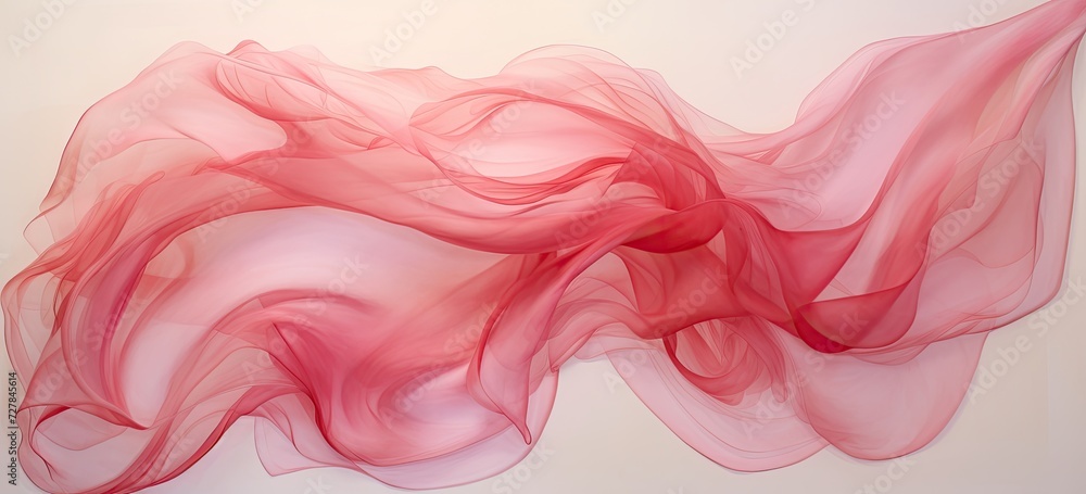Poster an abstract textile design in organza reveals an artistic interplay of light and shadow, creating a 