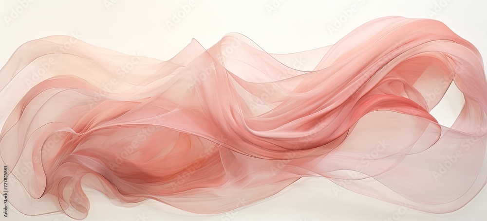 Poster an abstract textile design in organza reveals an artistic interplay of light and shadow, creating a 