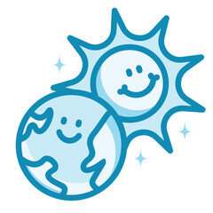 Earth And Sun Icon
