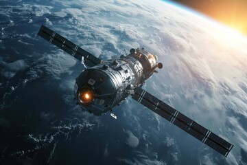space station floating in space space technology