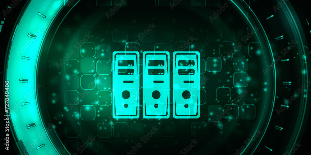 Poster 2d rendering database storage illustration