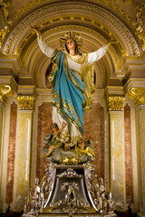 Statue of Our Lady of the Assumption in Rabat Cathedral on the island of Gozo (Malta) - 727852068