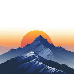 Sunrise over Mountain peak