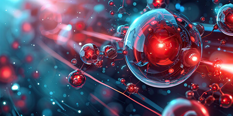 Nanotechnology: A Vector Illustration of Nanobots and Molecular Machines, Illustrating Futuristic Applications of Nanotechnology