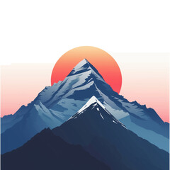 Sunrise over Mountain peak