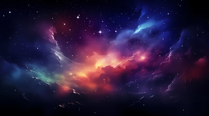 Fototapeta premium Mysterious star themed gradient background with countless twinkling stars
