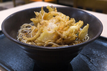 野菜かき揚げそば
