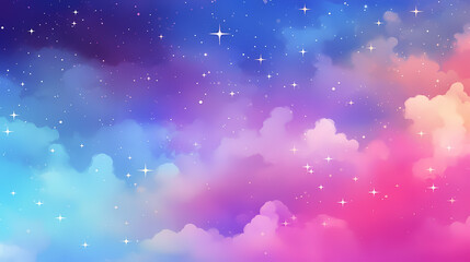 Fototapeta premium Mysterious star themed gradient background with countless twinkling stars