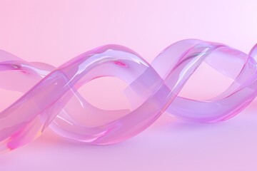 3d illustration of a rainbow colored ribbon on a purple background