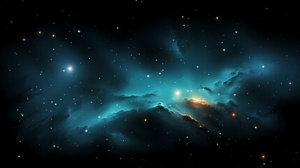 Fototapeta premium Mysterious star themed gradient background with countless twinkling stars