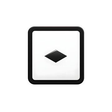 a black diamond in a white square