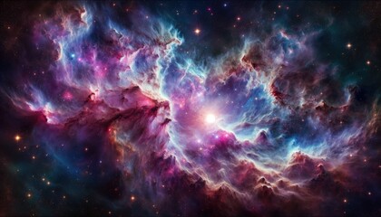 Fototapeta premium Cosmic Nebula Panorama