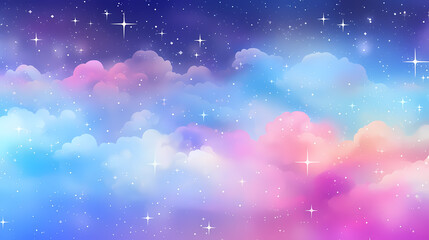 Sparkling starry night sky background