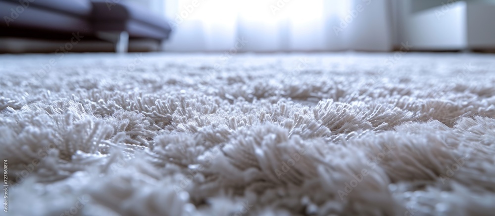 Aufkleber close-up shot of plush carpet texture in a mesmerizing close-up shot of plush carpet texture