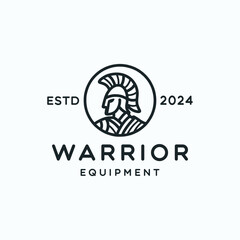 Warrior Spartan Vector Logo Design illustration